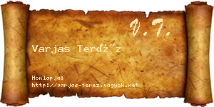 Varjas Teréz névjegykártya